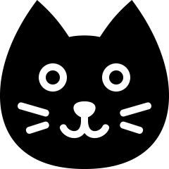 A black cat face